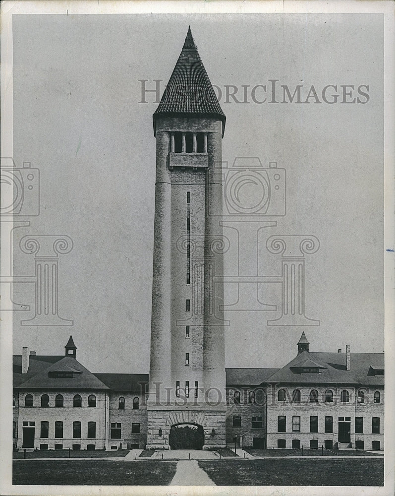 1962 Press Photo Landmark Tower at Fort Sheridan - Historic Images