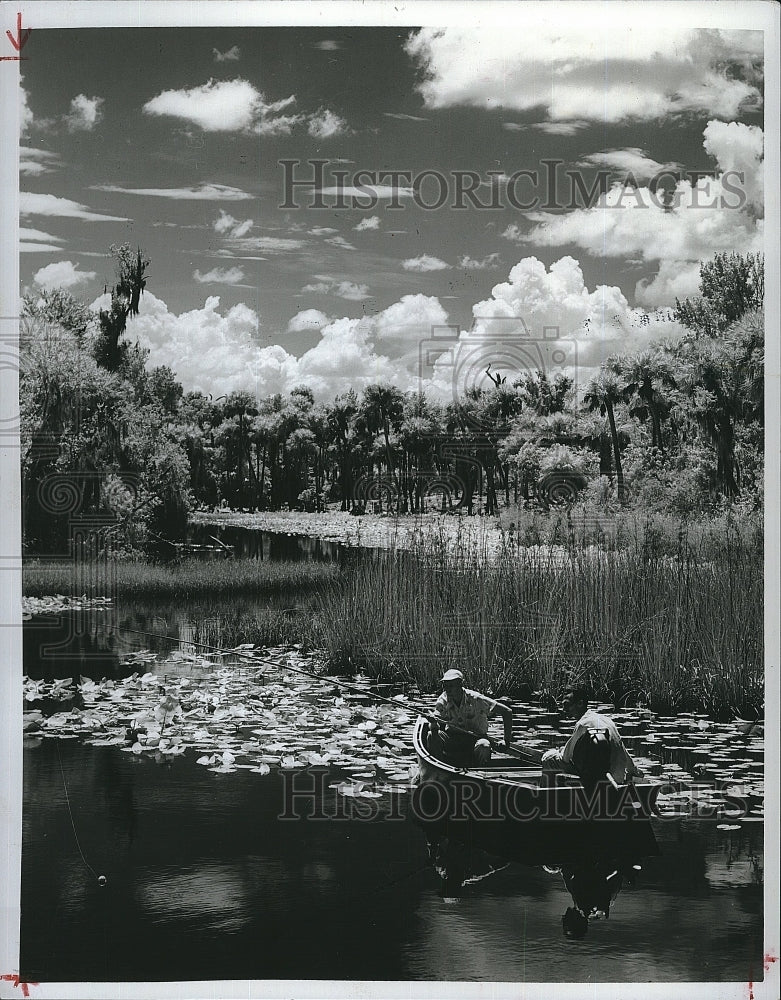 1981 Press Photo Fishermen on the Homosassa River - Historic Images