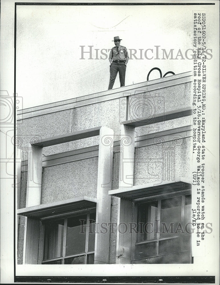 1972 Press Photo Holy Cross Hospital After George Wallace Assassination Attempt - Historic Images