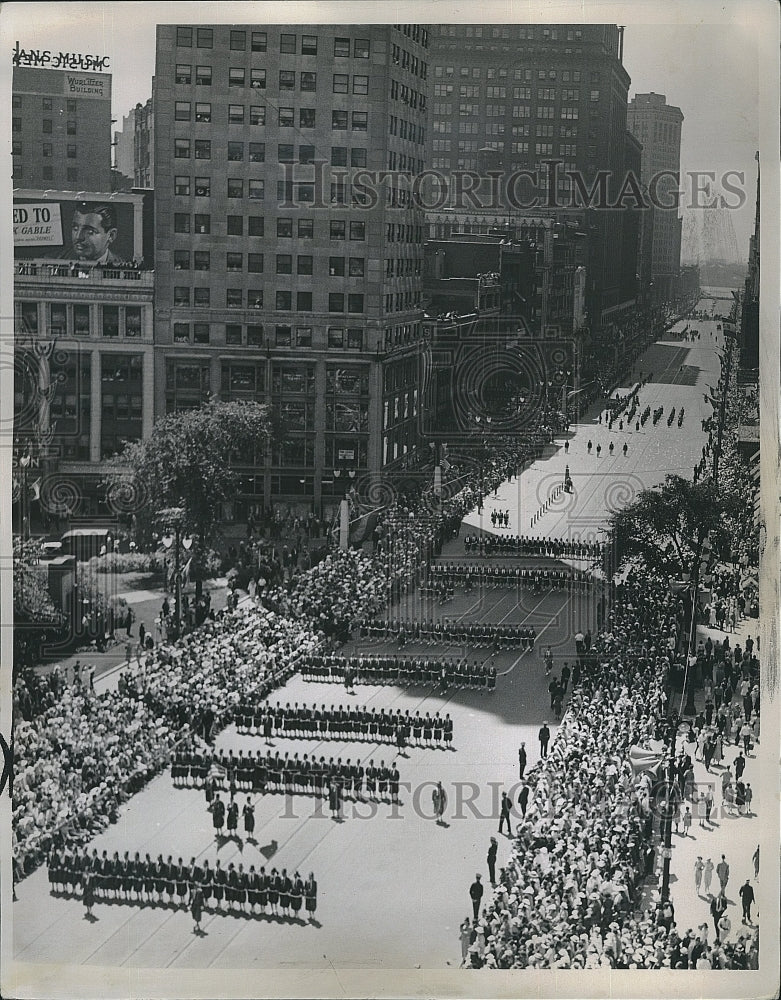 1937 Press Photo Moslem Drill team In Parade - Historic Images