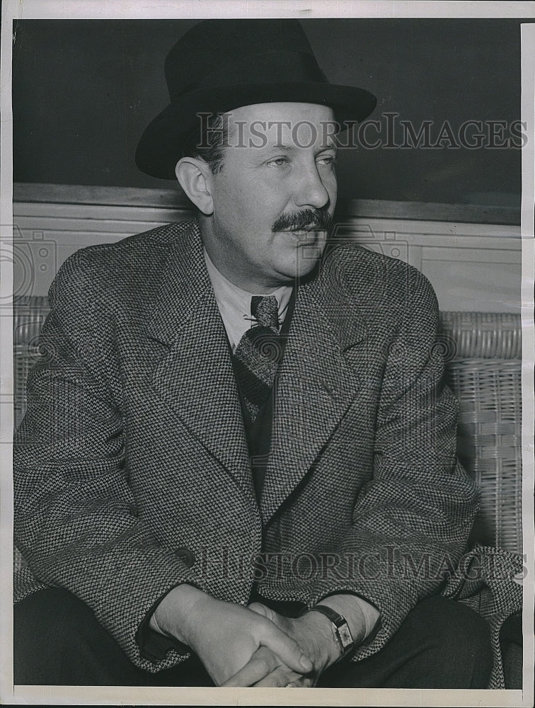 1937 Press Photo United States Lines Vice President Kermit Roosevelt Seated - Historic Images