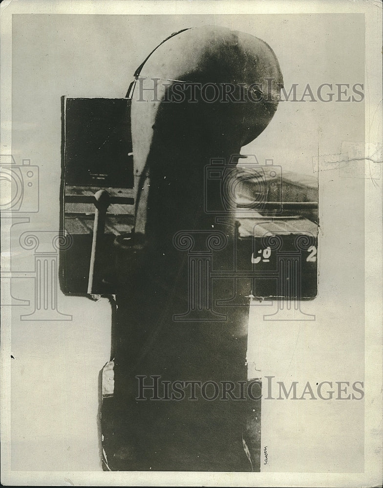 1917 Press Photo &#39;Smoke Gun&#39; on Donaldson Ocean Liner Lakonia Ship - Historic Images
