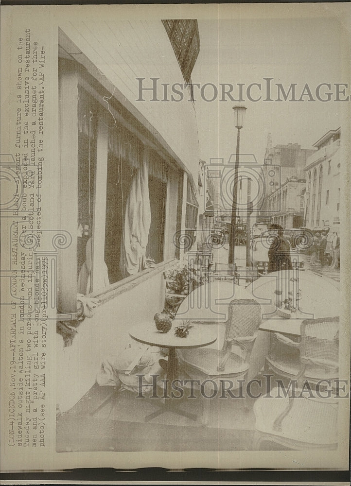 1975 Press Photo Walton&#39;s restaurant in London,England - Historic Images