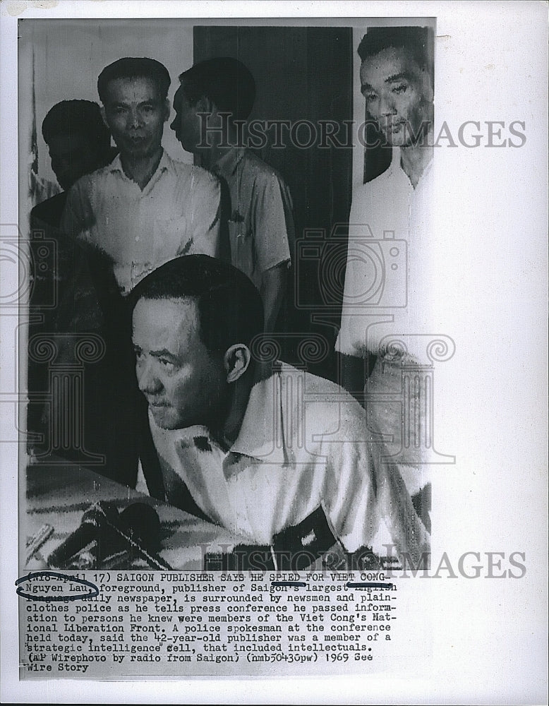 1969 Press Photo Nguyen Lau, publisher and Vietnam Spy - Historic Images