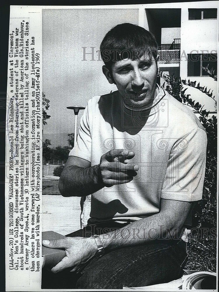 1969 Press Photo Ronald Ridenhour, ex GI triggered investigation in Vi ...