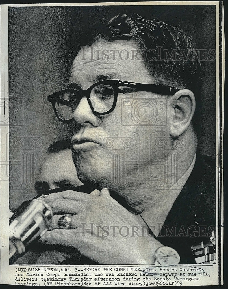 1973 Press Photo General Robert Cushman Marine Corps Commandant - Historic Images