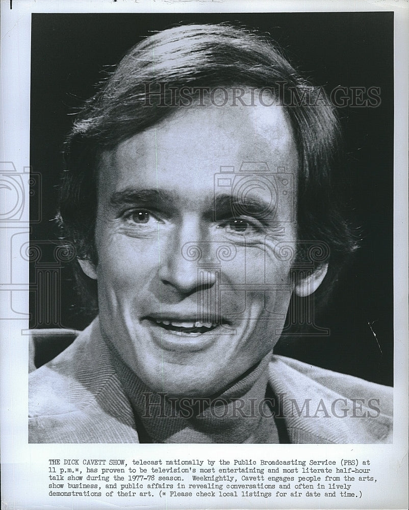 Press Photo Dick Cavett, TV Host, Actor, The Dick Cavett Show - Historic  Images