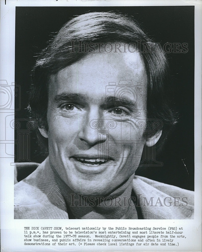Press Photo Dick Cavett, TV Host, Actor, The Dick Cavett Show - Historic Images