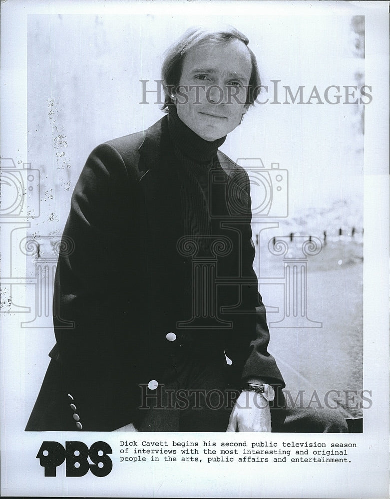 Press Photo TV talk show host Dick Cavett - Historic Images