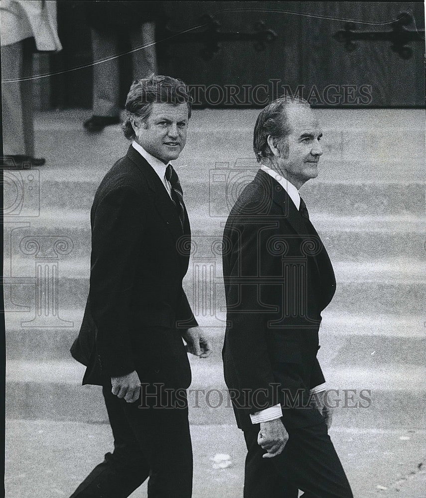 1976 Press Photo Senator Ted Kennedy, George McGovern - Historic Images