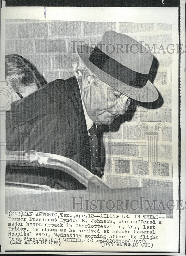 1972 Press Photo Former President Lyndon B Johnson in Texas - Historic Images