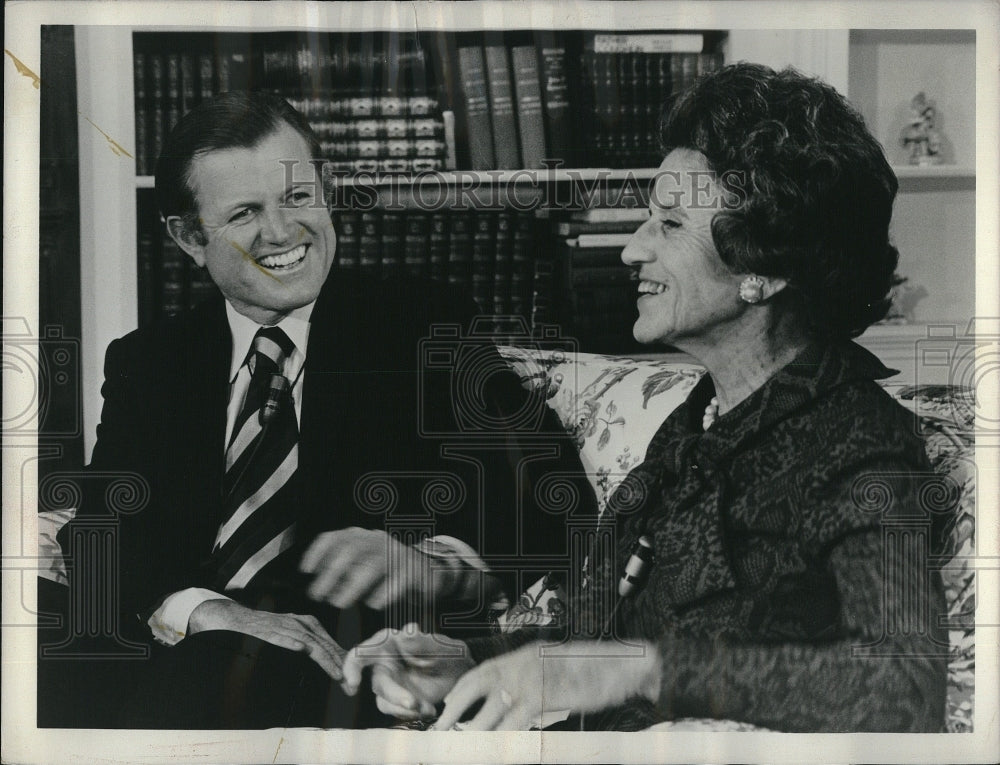 1973 Press Photo Mrs Joseph Kennedy mom late pres &amp; brother Sen Edward Kennedy - Historic Images
