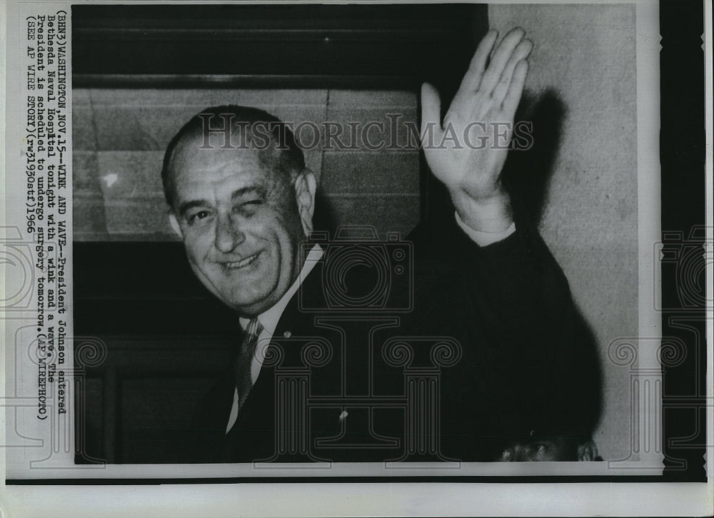 1966 Press Photo US President Lyndon B. Johnson - Historic Images