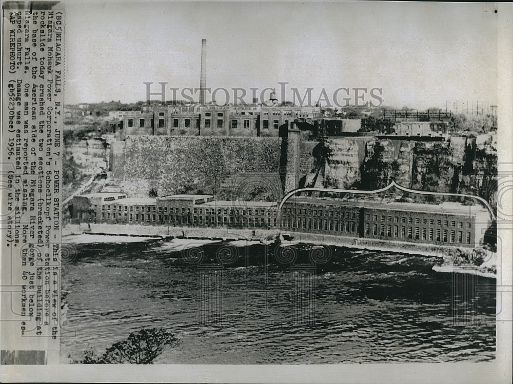 1956 Press Photo View of the Niagara Mohawk Power Corporation&#39;s Schoellkopf - Historic Images