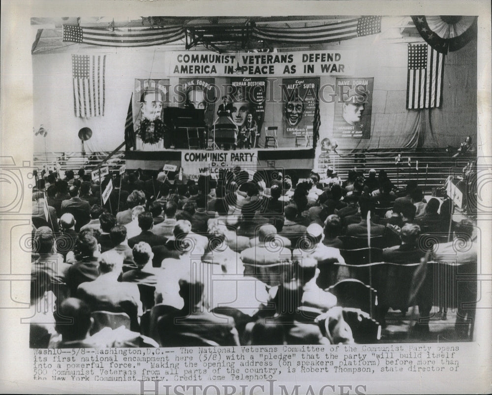 Press Photo National Veterans Comittee of Communist Party opens first Encampment - Historic Images