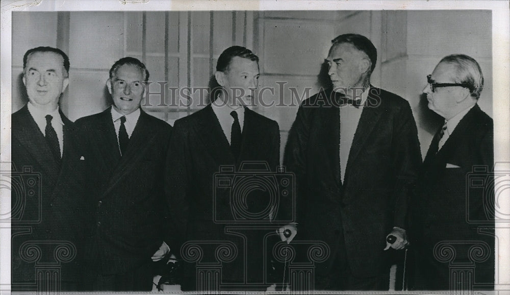 1959 Press Photo Foreign Minister Conference,Herter,Selwyn Lloyd,Couve De - Historic Images