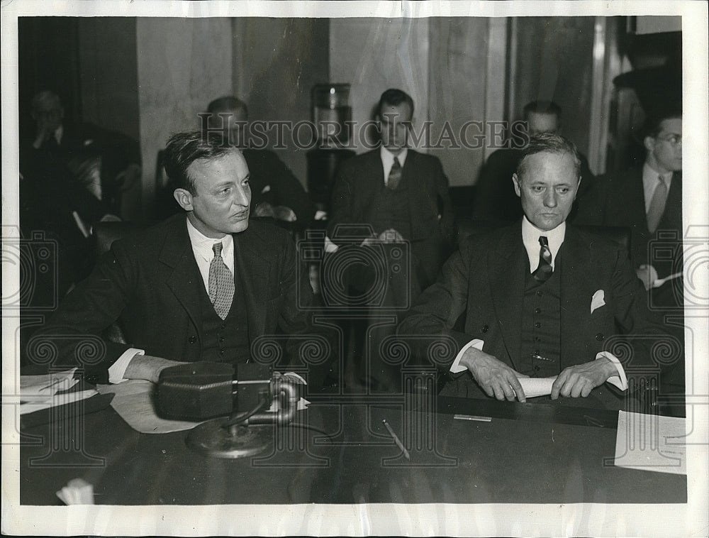 1934 Press Photo Son of President Roosevelt Archibald Roosevelt & George Gibbins - Historic Images