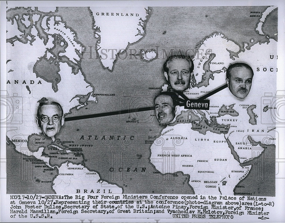 1927 Press Photo The Big Four Ministers conference in Palace of Nation in Geneva - Historic Images