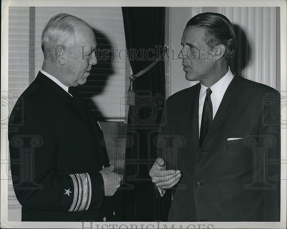 1969 Press Photo Rear Admiral Joseph Wylie USN Commandant 1st Naval District - Historic Images