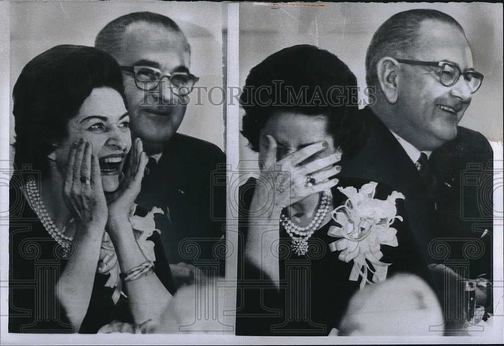 1963 Press Photo President & Mrs  Lyndon Johnson - Historic Images