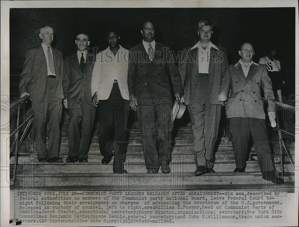 1948 Press Photo Communists indicted for advocating overthrow of government - Historic Images