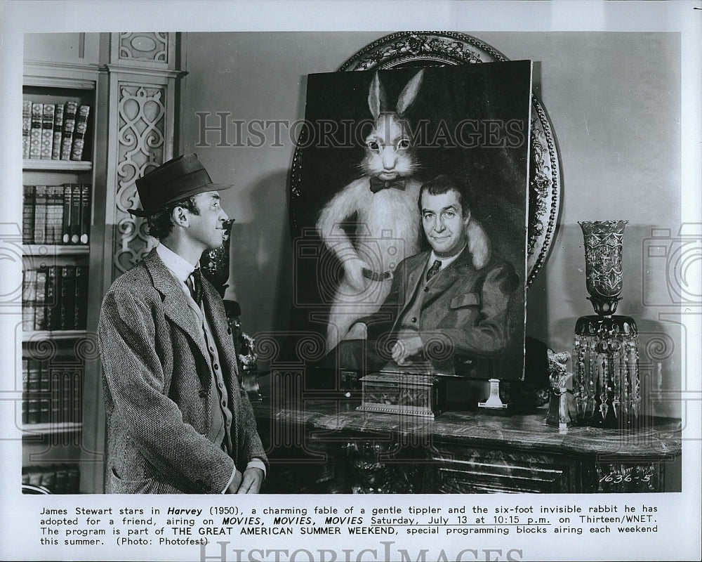 1950 Press Photo Actor James Stewartin &quot;Harvey&quot; - Historic Images