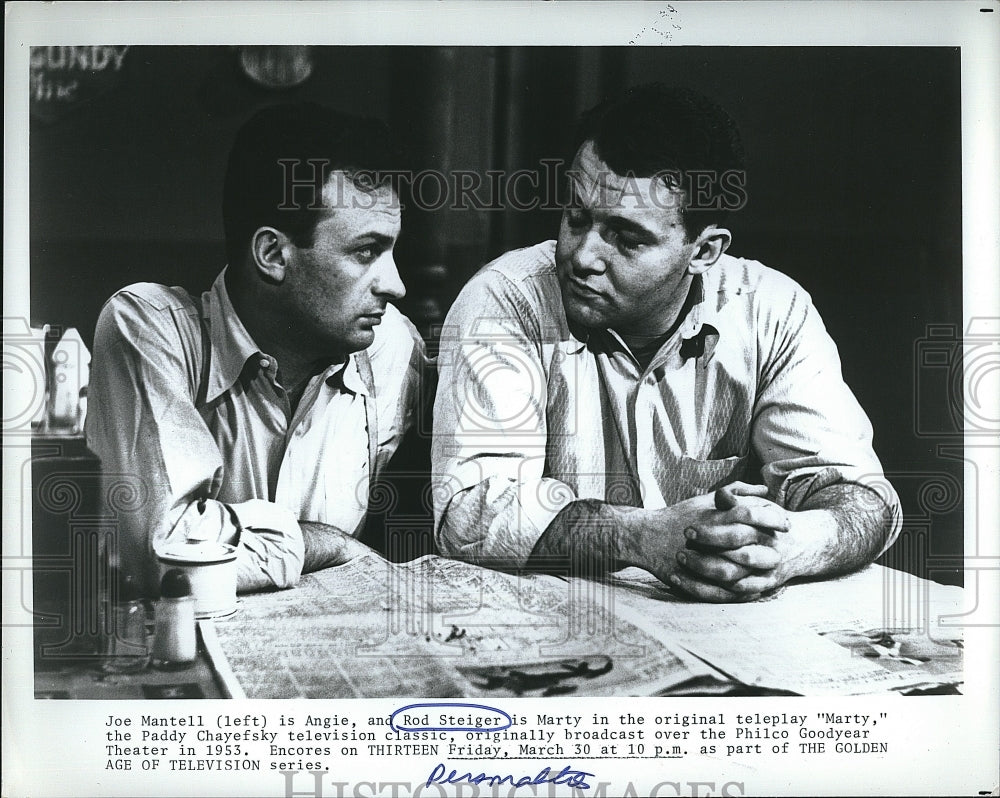 1953 Press Photo &quot;Marty&quot; Joe Mantell, Rod Steiger - Historic Images