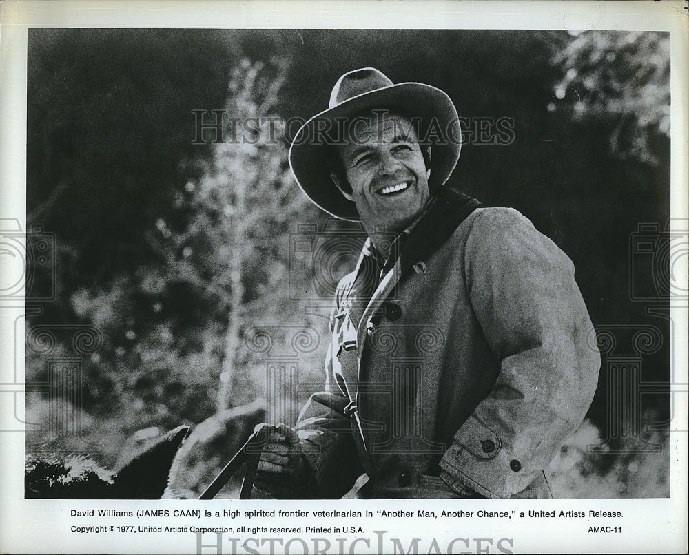 1977 Press Photo "Another Man Another Chance" starring James Caan - Historic Images