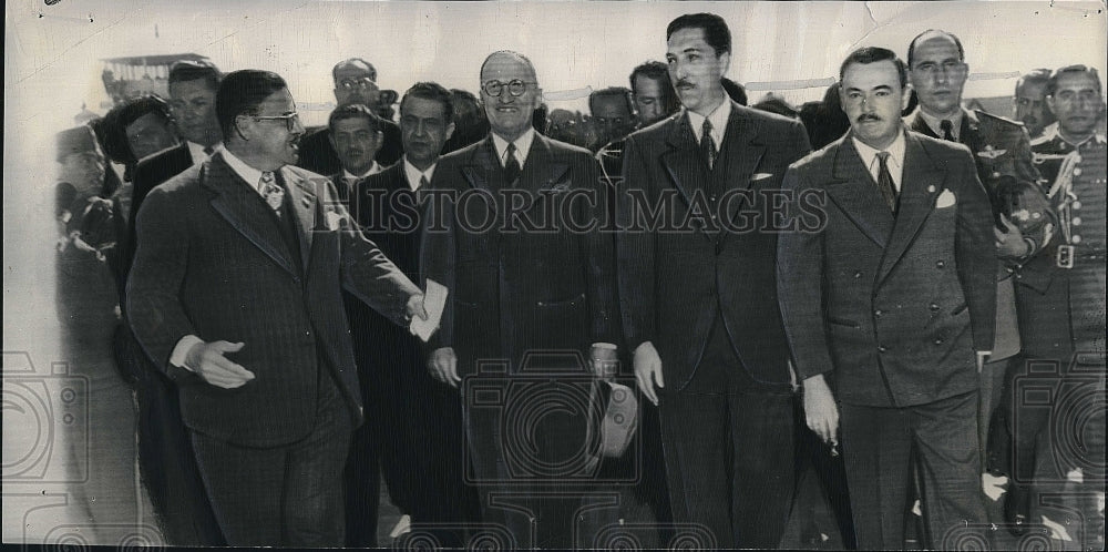 1947 Press Photo President Harry Truman, Mexico&#39;s President Miguel Aleman - Historic Images