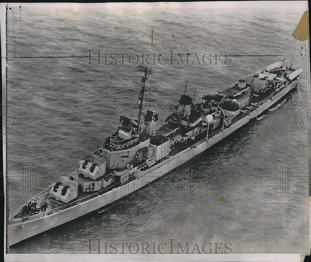 1964 Press Photo US Navy destroyer, &quot;Maddox&quot; in the Tonkin Gulf - Historic Images