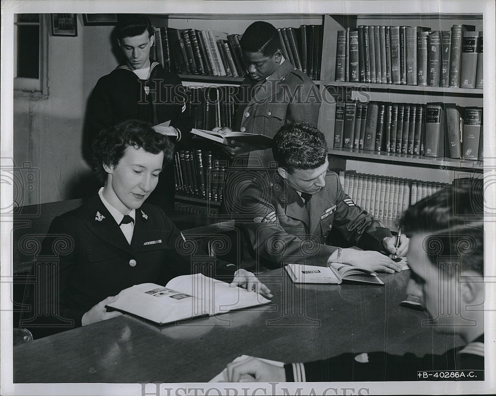 1950 Press Photo Unified Dental Technician School for US Navy &amp; Air Froce - Historic Images