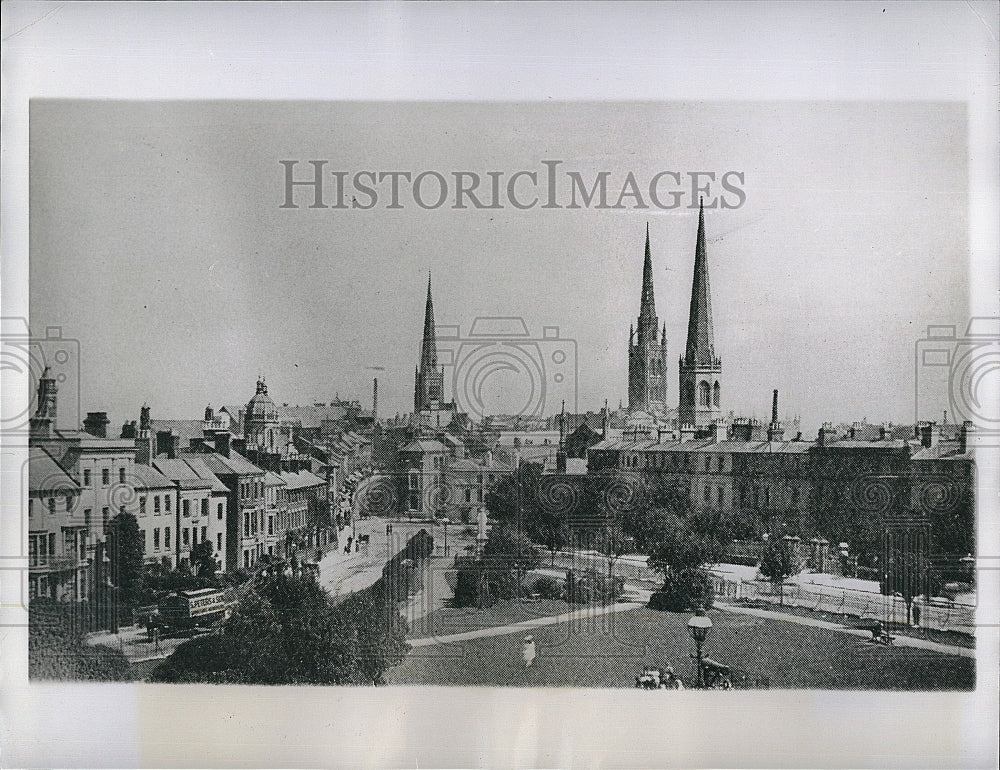 1940 Press Photo Convetry England Cathedral Section Nazi Bombs - Historic Images