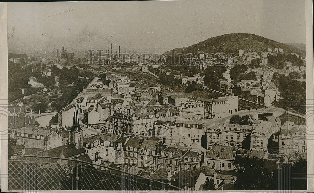 Press Photo Buildings in Longwy  France during WW II - Historic Images