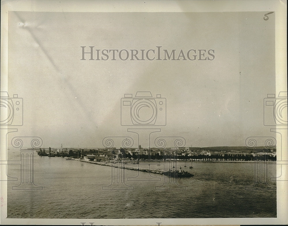 1942 Press Photo Bizerte Harbor in Tunisia, Axis base during World War II - Historic Images