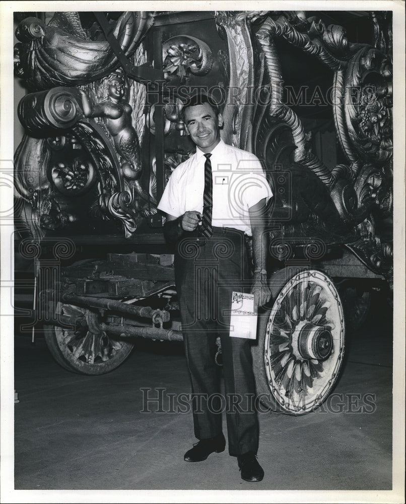 1961 Press Photo Mel Miller Jr Appointed Curator Of Ringling Circus Museum - Historic Images