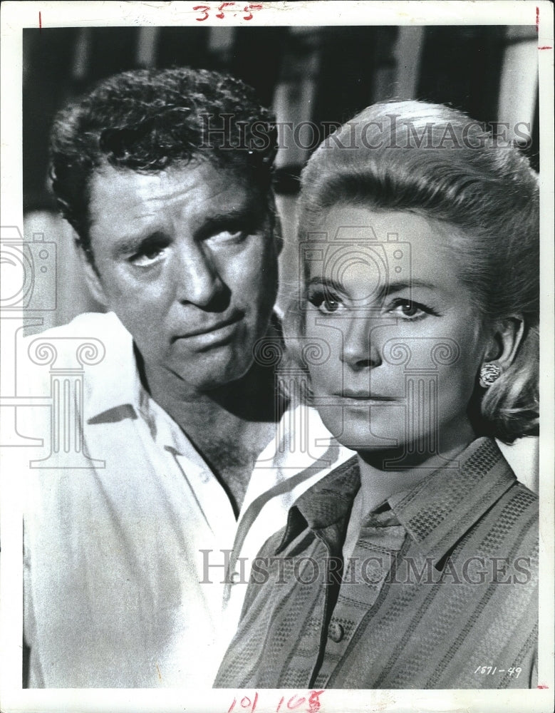 1969 Press Photo Actor Burt Lancaster & Deborah Kerr in "Gypsy Moths" - Historic Images