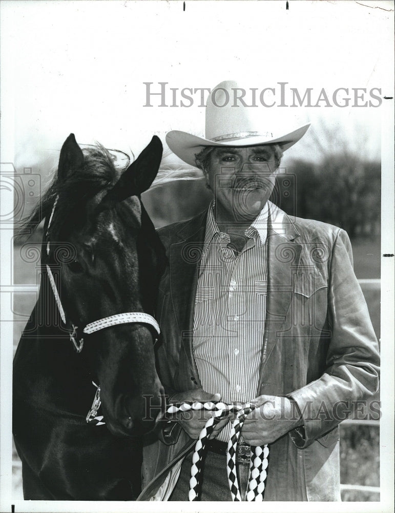 1987 Press Photo Actor Dale Robertson TV Series Actor J.J. Starbuck - Historic Images