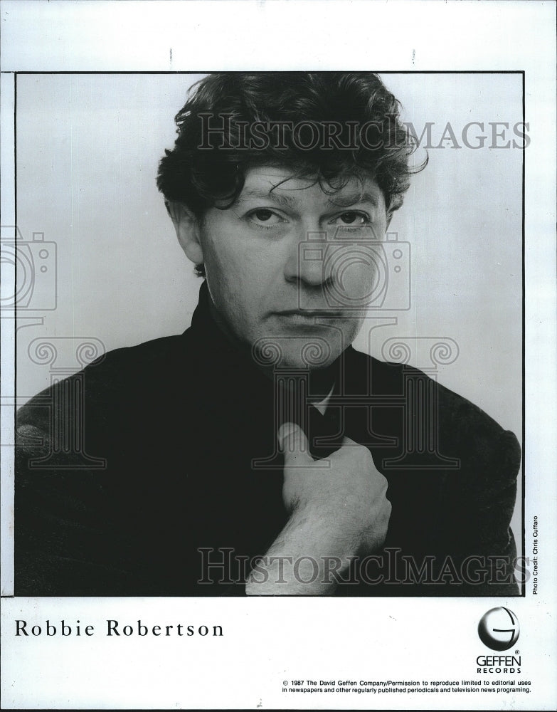 1987 Press Photo Robbie Robertson on Geffen Records - Historic Images