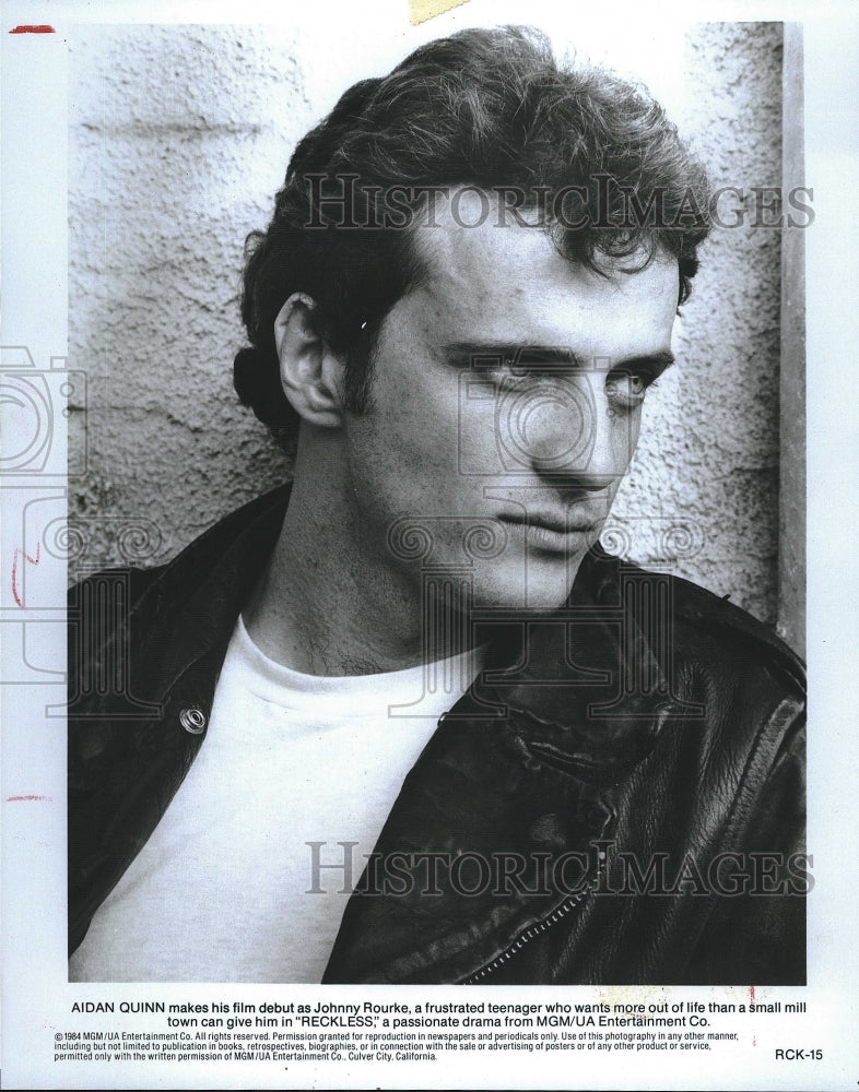 1984 Press Photo Actor Aidan Quinn stars in "Reckless" - Historic Images