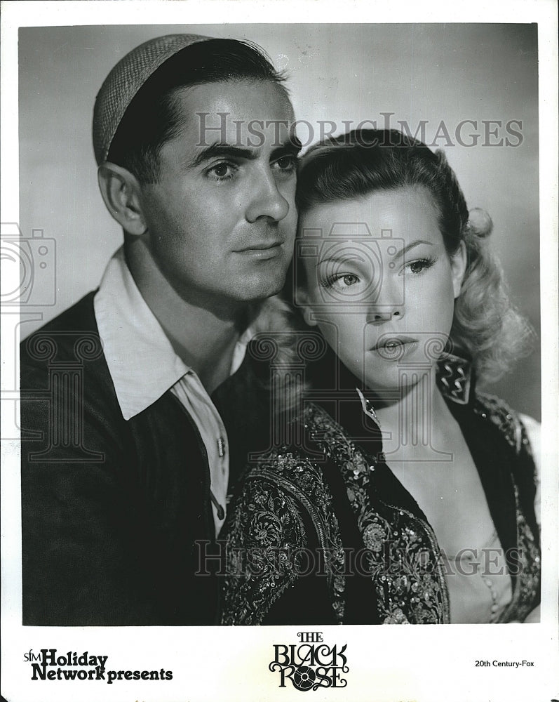 Press Photo Tyrone Power Stars in &quot;The Black Rose&quot; - Historic Images