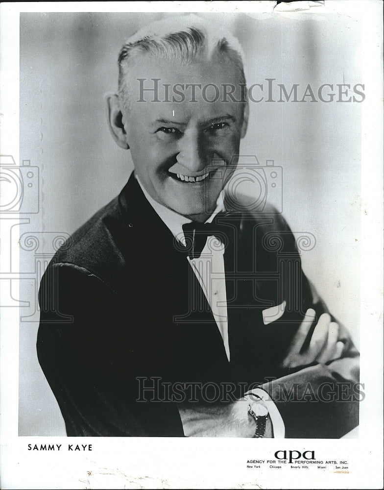 Press Photo  Orchestra leader Sammy Kaye on MCA Music label - Historic Images