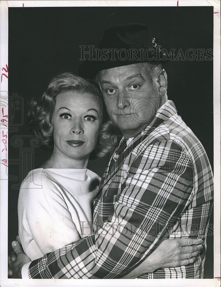 1966 Press Photo Actor Art Carney and Jane Kean in "The Jackie Gleason Show" - Historic Images