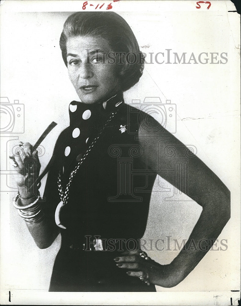 1981 Press Photo Pauline Trigere, fashion designer - Historic Images