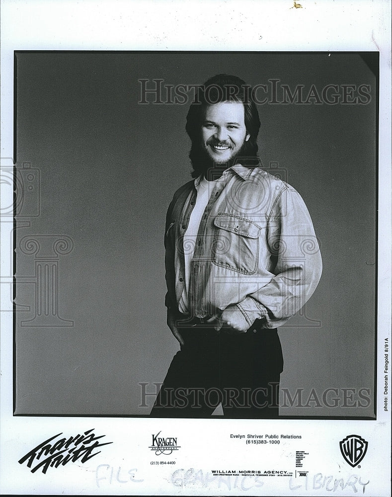 1991 Press Photo Travis Tritt American Country Music Singer Songwriter Musician - Historic Images