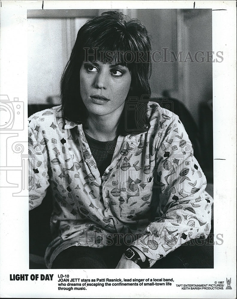 1987 Press Photo Joan Jett As Patti Rasnick In "Light Of Day" - Historic Images