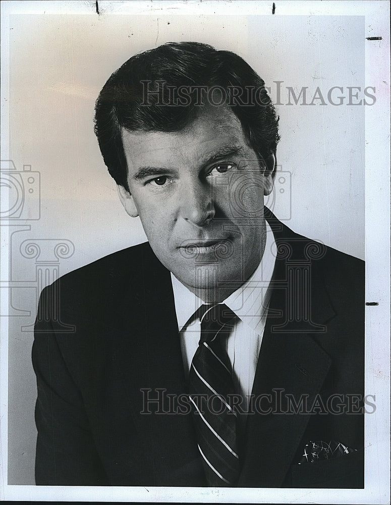 1984 Press Photo Peter Jennings American ABC News Correspondent 84 Election Vote - Historic Images