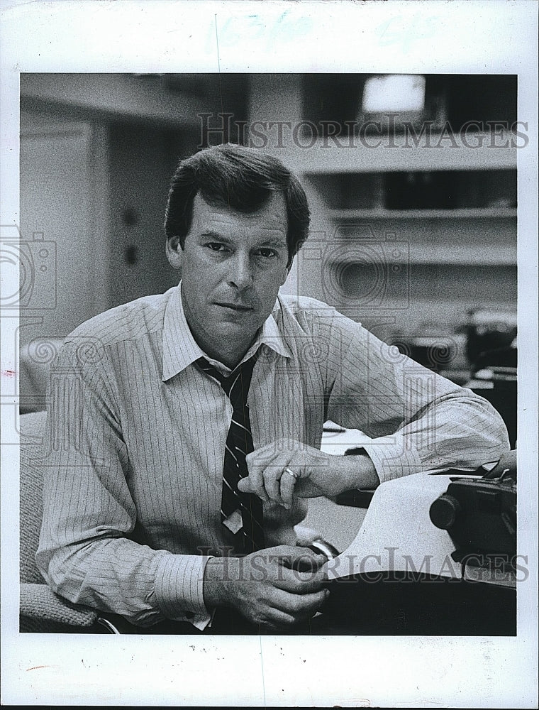 1986 Press Photo News Anchor Peter Jennings - Historic Images