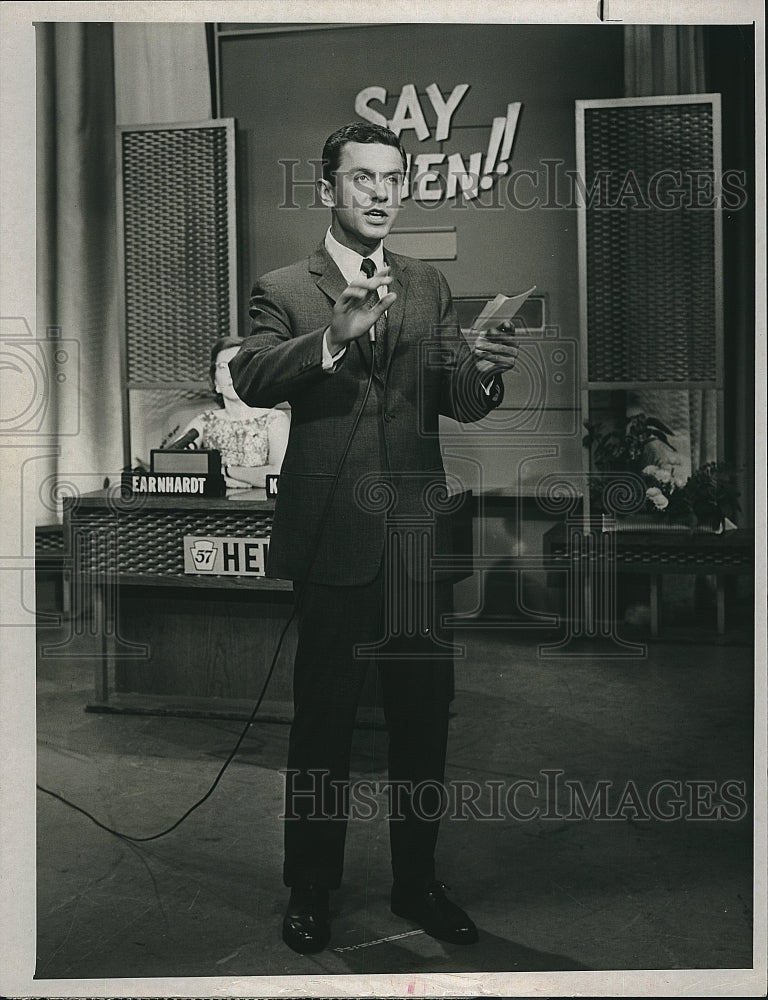 Press Photo Art James American TV Television Game Show Host Say When - Historic Images