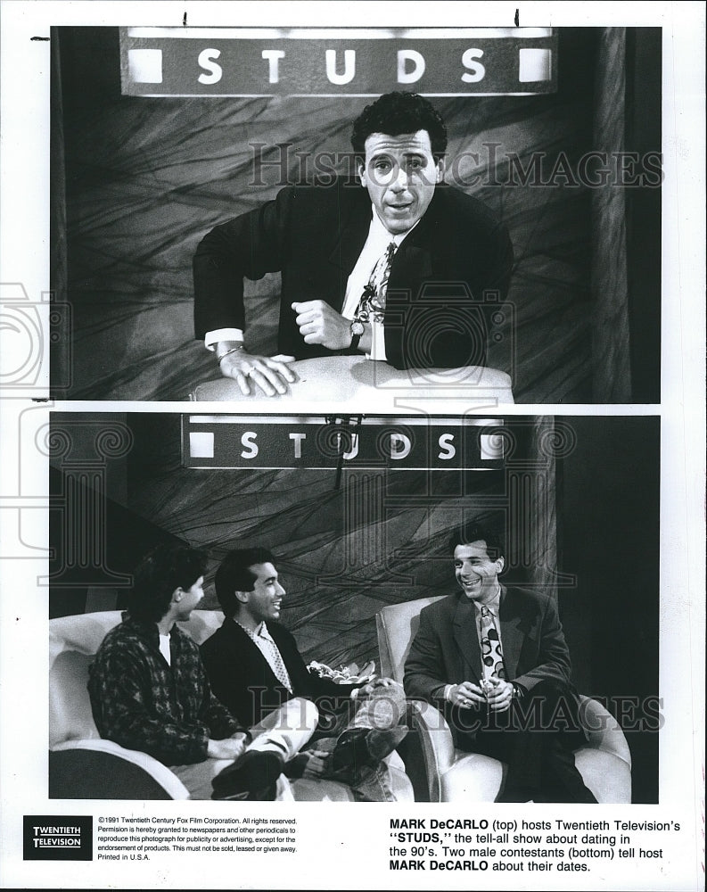 1991 Press Photo Mark DeCarlo Hosts "Studs" - Historic Images