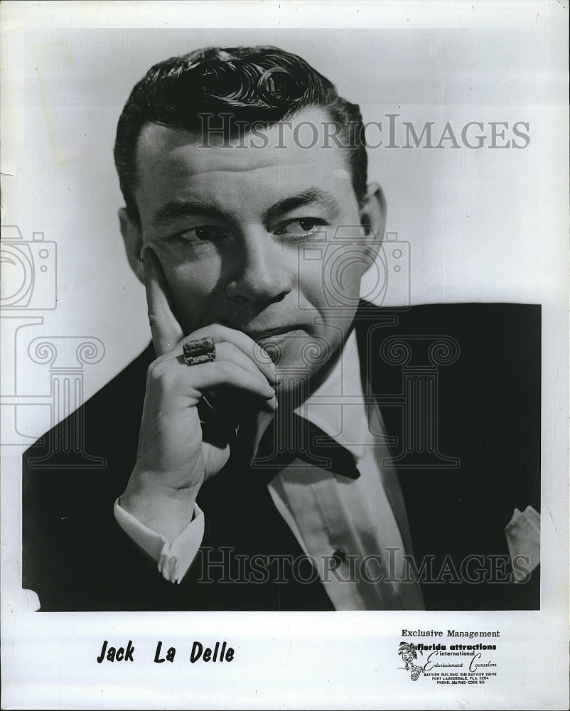 1964 Press Photo Singer Jack La Delle Poses, Hand Resting On Cheek - Historic Images